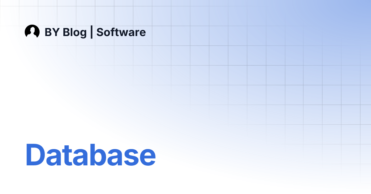 Database by blog software