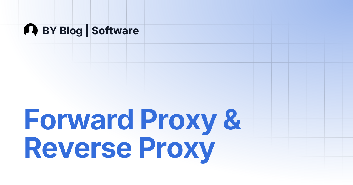 Forward Proxy & Reverse Proxy | BY Blog | Software