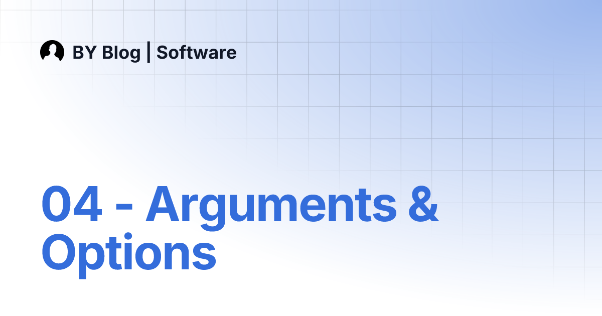 4 arguments options by blog software